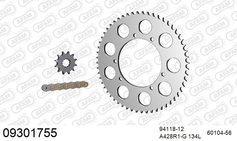 428R1 134 AR (CLIP) GOLD & SPROCKETS