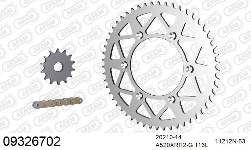 520XRR3 116 ARS (CLIP) GOLD & SPROCKETS