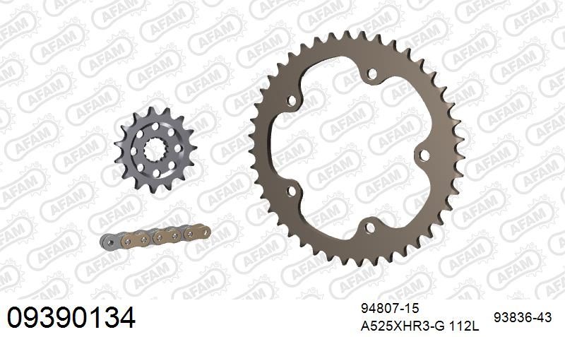 525XHR3 112 MRS (RIVET) GOLD & SPROCKETS