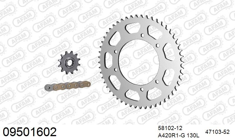 420R1 130 AR (CLIP) GOLD & SPROCKETS