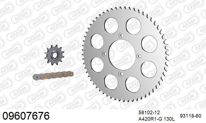 420R1 130 AR (CLIP) GOLD & SPROCKETS
