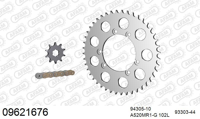 520MR2 102 ARS (CLIP) GOLD & SPROCKETS