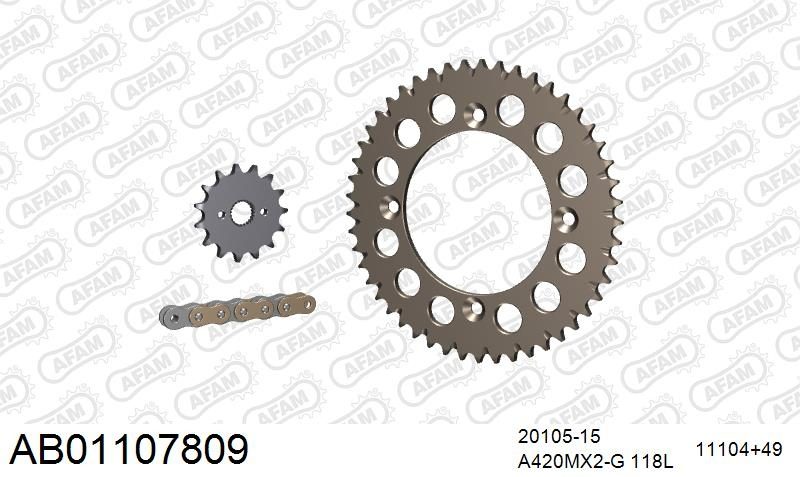 420MX2 118 AR (CLIP) GOLD & SPROCKETS
