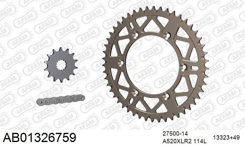 520XRR3 114 ARS (CLIP) GOLD & SPROCKETS