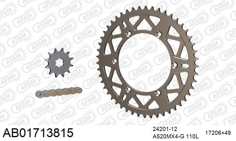 520MR2 110 ARS (CLIP) GOLD & SPROCKETS