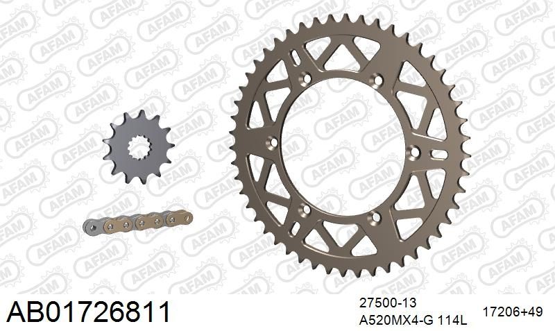 520MR2 114 ARS (CLIP) GOLD & SPROCKETS