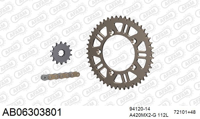420MX2 112 AR (CLIP) GOLD & SPROCKETS