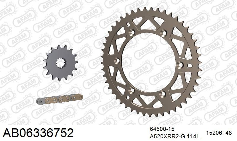 520XRR3 114 ARS (CLIP) GOLD & SPROCKETS