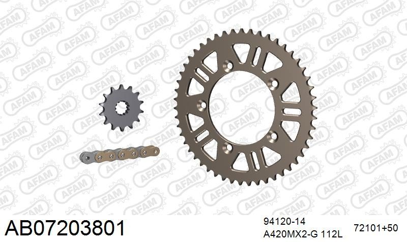 420MX2 112 AR (CLIP) GOLD & SPROCKETS
