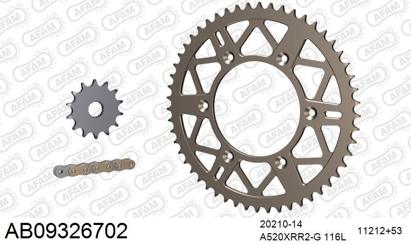 520XRR3 116 ARS (CLIP) GOLD & SPROCKETS