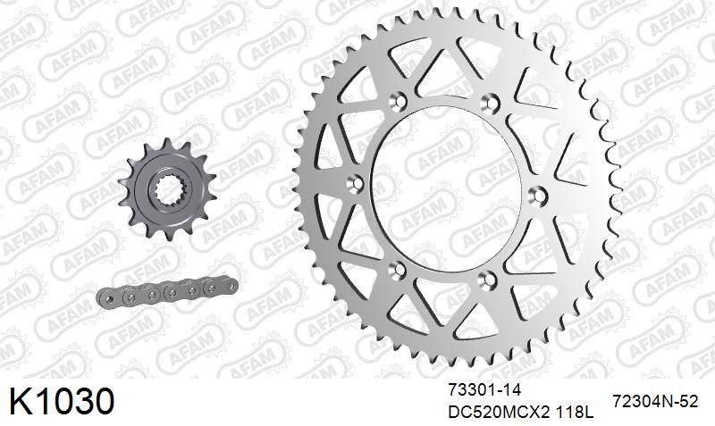 520MTX3 118 PLS (RIVET) & SPROCKETS foto 2