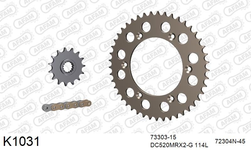 520MTX3 114 PLS (RIVET) & SPROCKETS foto 2