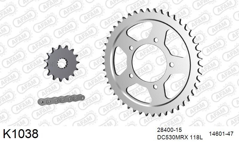 530MTX3 118L PLS (RIVET) & SPROCKETS foto 2