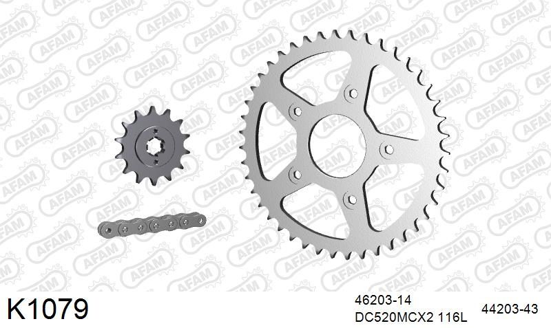 520MTX3 116 PLS (RIVET) & SPROCKETS foto 2