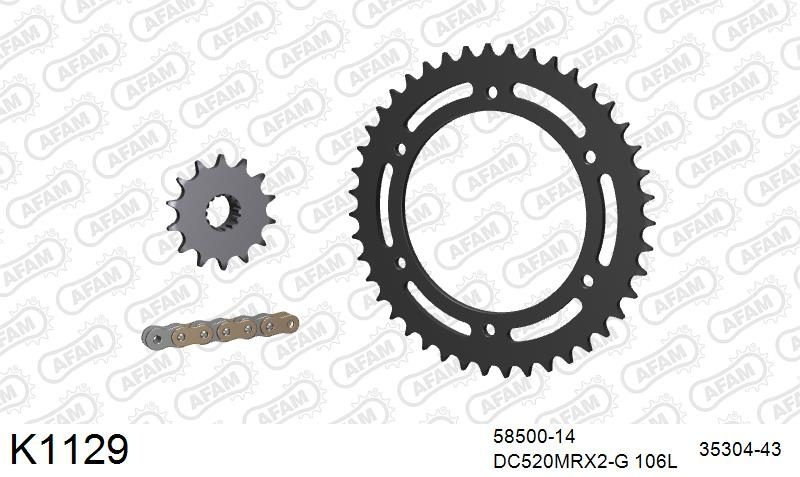 520MTX3 106 PLS (RIVET) & SPROCKETS foto 2