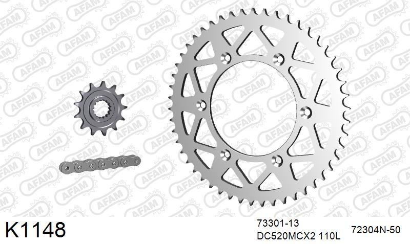 520MTX3 110 PLS (RIVET) & SPROCKETS foto 2