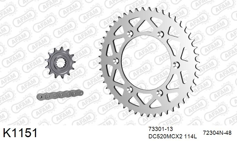 520MTX3 114 PLS (RIVET) & SPROCKETS foto 2