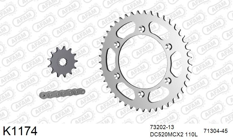 520MTX3 110 PLS (RIVET) & SPROCKETS foto 2