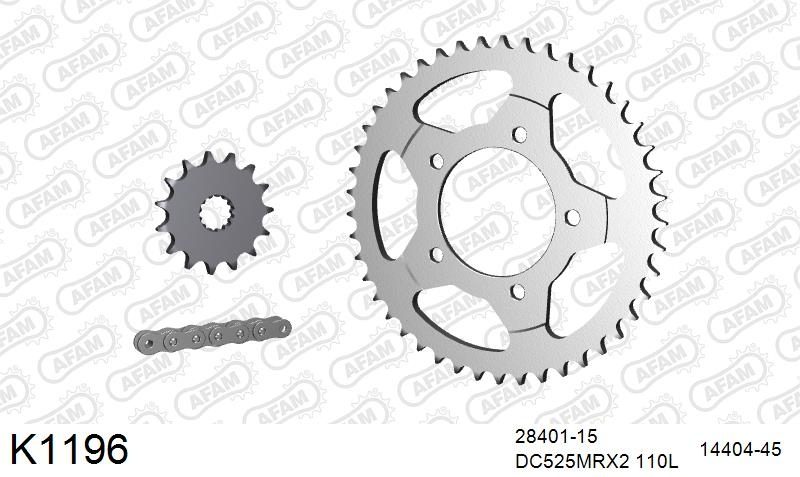 525MTX3 110L PLS (RIVET) & SPROCKETS foto 2