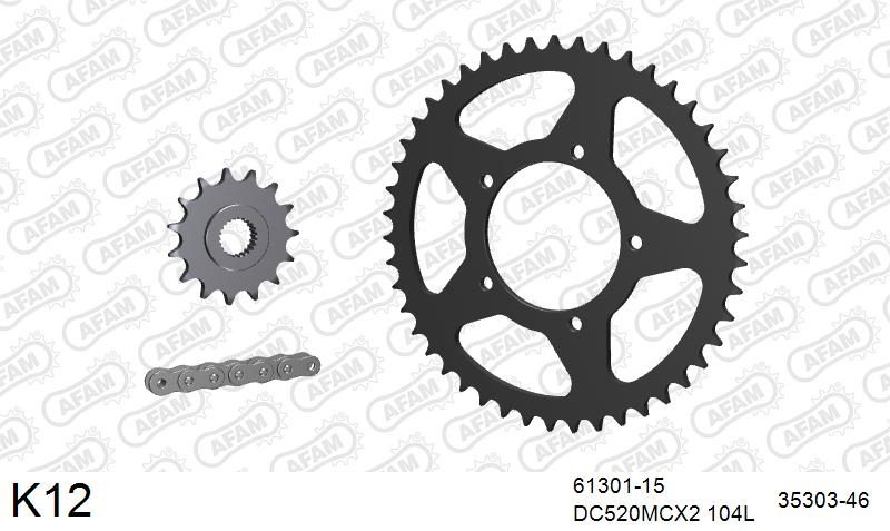 520MTX3 104 PLS (RIVET) & SPROCKETS foto 2