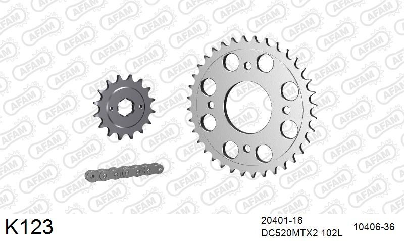 520MTX3 102 PLS (RIVET) & SPROCKETS foto 2