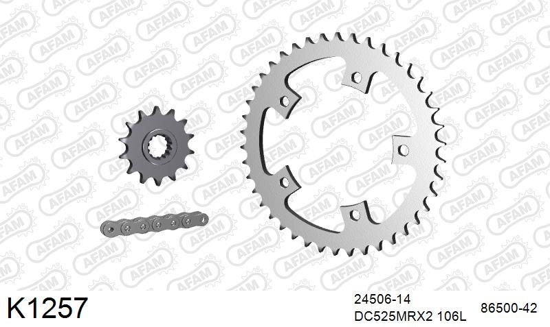 525MTX3 106L PLS (RIVET) & SPROCKETS foto 2