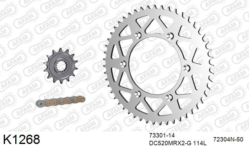 520MTX3 114 PLS (RIVET) & SPROCKETS foto 2
