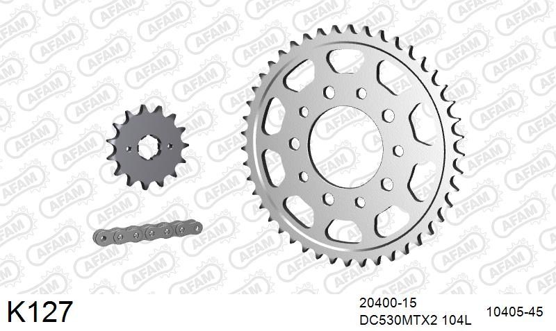 530MTX3 104L PLS (RIVET) & SPROCKETS foto 2