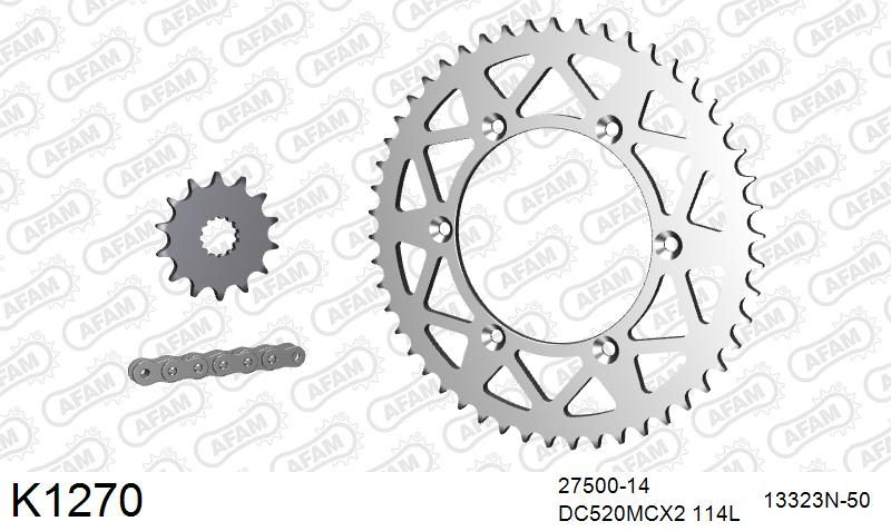 520MTX3 114 PLS (RIVET) & SPROCKETS foto 2