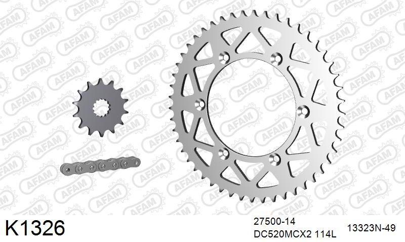 520MTX3 114 PLS (RIVET) & SPROCKETS foto 2