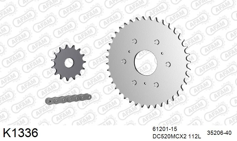 520MTX3 112 PLS (RIVET) & SPROCKETS foto 2