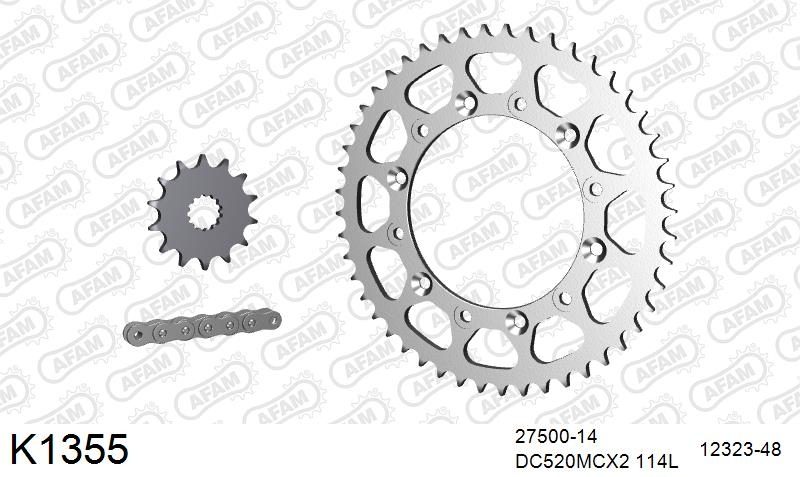 520MTX3 114 PLS (RIVET) & SPROCKETS foto 2