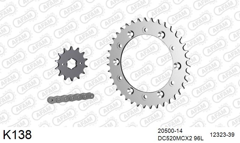 520MTX3 96 PLS (RIVET) & SPROCKETS foto 2