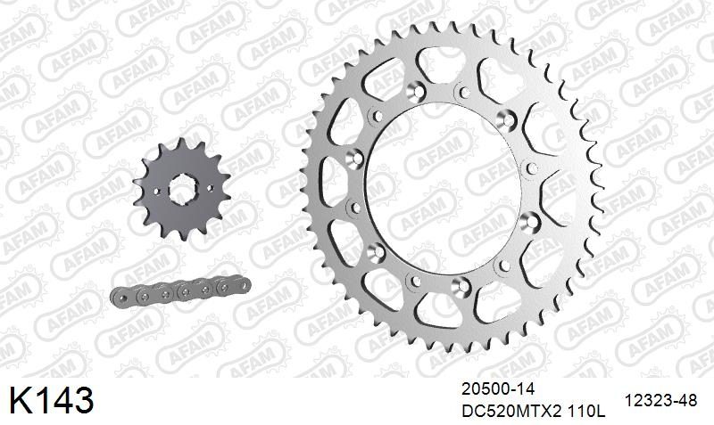 520MTX3 110 PLS (RIVET) & SPROCKETS foto 2