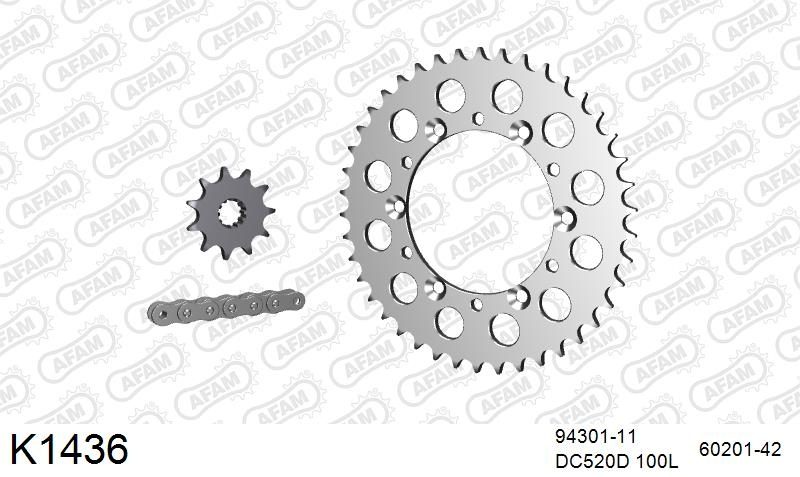 520MTX3 100 PLS (RIVET) & SPROCKETS foto 2