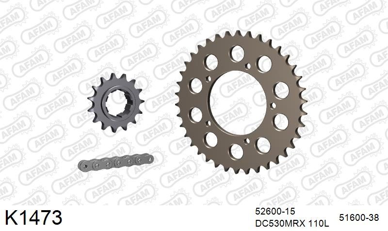 530MTX3 110L PLS (RIVET) & SPROCKETS foto 2