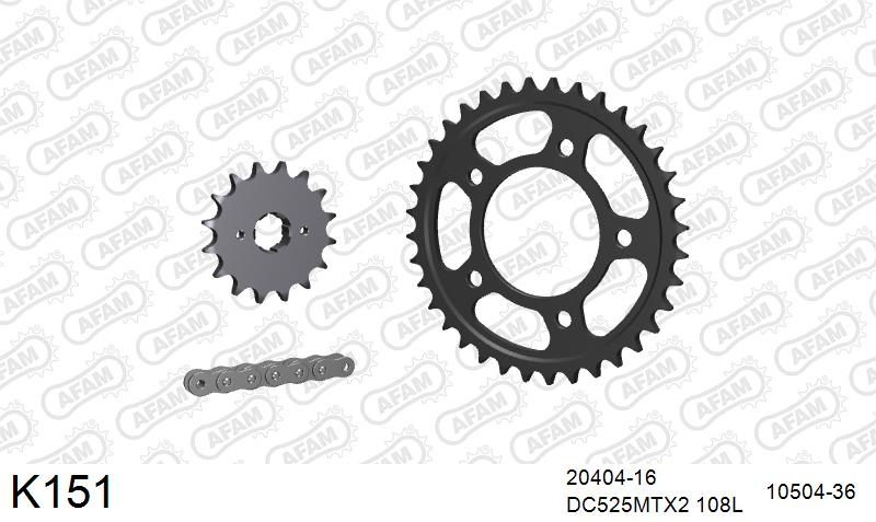 525MTX3 108L PLS (RIVET) & SPROCKETS foto 2