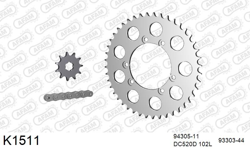 520MTX3 102 PLS (RIVET) & SPROCKETS foto 2