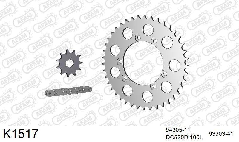 520MTX3 100 PLS (RIVET) & SPROCKETS foto 2