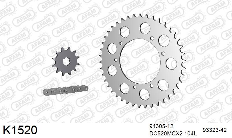 520MTX3 104 PLS (RIVET) & SPROCKETS foto 2