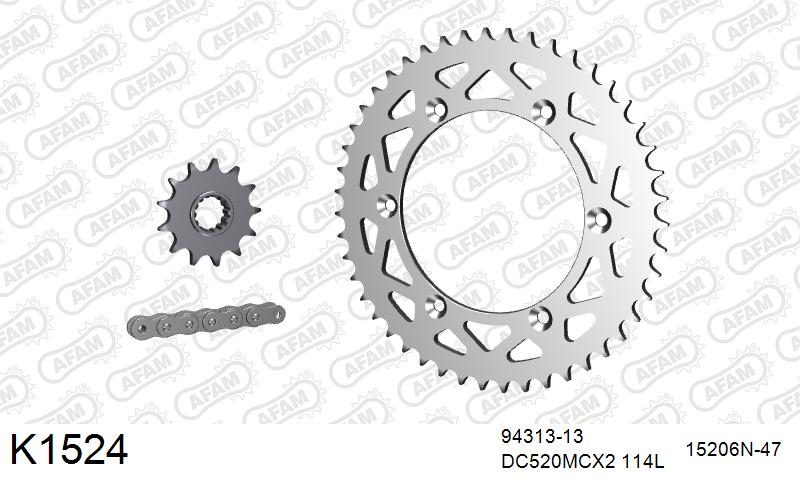 520MTX3 114 PLS (RIVET) & SPROCKETS foto 2
