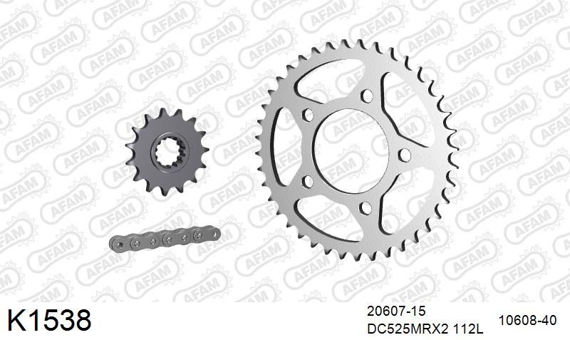 525MTX3 112L PLS (RIVET) & SPROCKETS foto 2