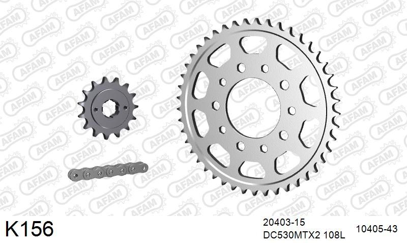 530MTX3 108L PLS (RIVET) & SPROCKETS foto 2