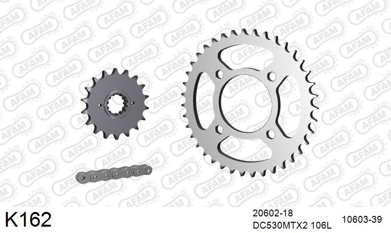 530MTX3 106L PLS (RIVET) & SPROCKETS foto 2
