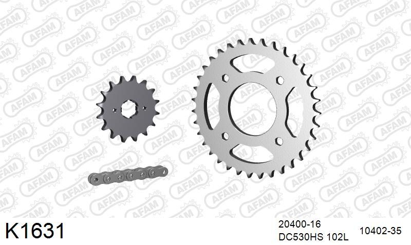 530MTX3 102L PLS (RIVET) & SPROCKETS foto 2