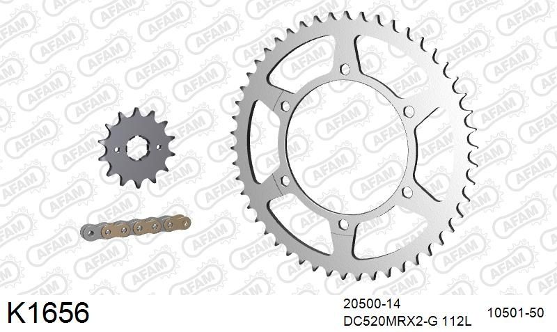 520MTX3 112 PLS (RIVET) & SPROCKETS foto 2