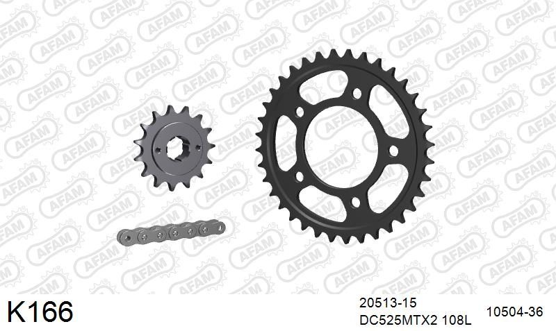 525MTX3 108L PLS (RIVET) & SPROCKETS foto 2
