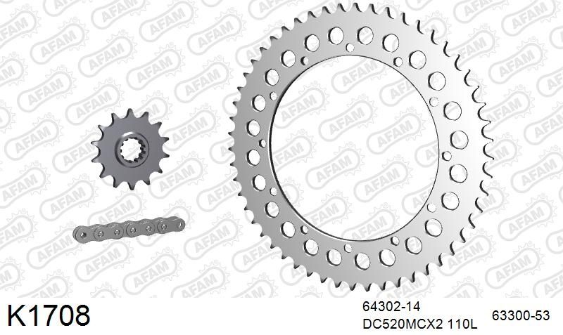 520MTX3 110 PLS (RIVET) & SPROCKETS foto 2