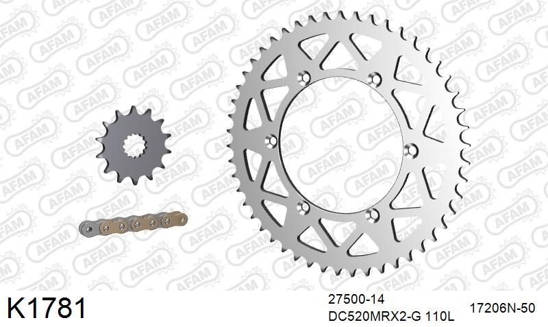 520MTX3 110 PLS (RIVET) & SPROCKETS foto 2