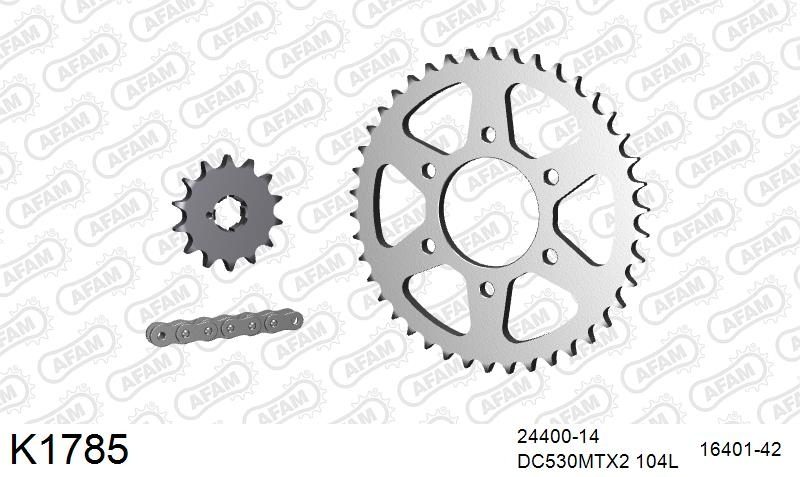 530MTX3 104L PLS (RIVET) & SPROCKETS foto 2